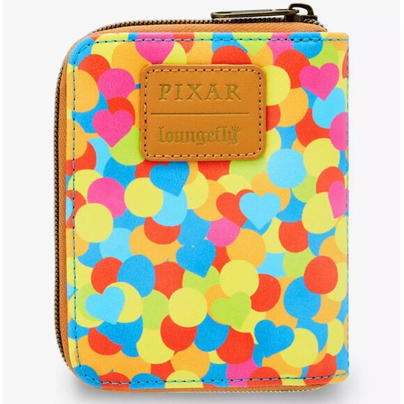 Loungefly Disney Pixar Up Carl & Ellie Balloons Mini Zipper Wallet New With Tags - Picture 2 of 3